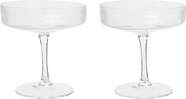 Ferm Living Ripple Champagneglas Set van 2