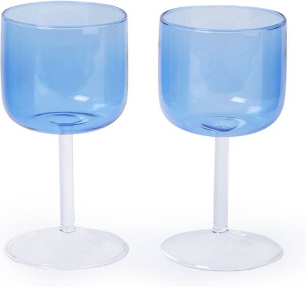 HAY Tint Wijnglazenset 2 st. 0, 25 L Blauw/Transparant