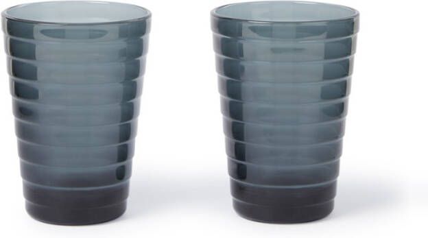 Iittala Aino Aalto Glas 33 cl donkergrijs 2 stuks