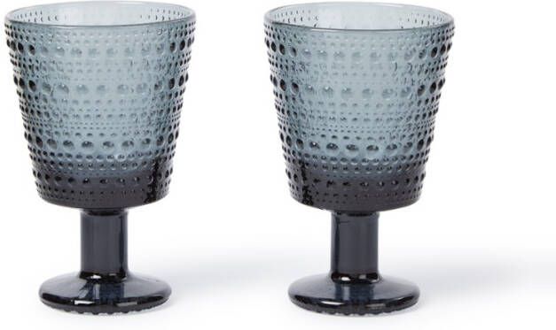 Iittala Kastehelmi Waterglas 0, 26 L Donkergrijs 2 st.