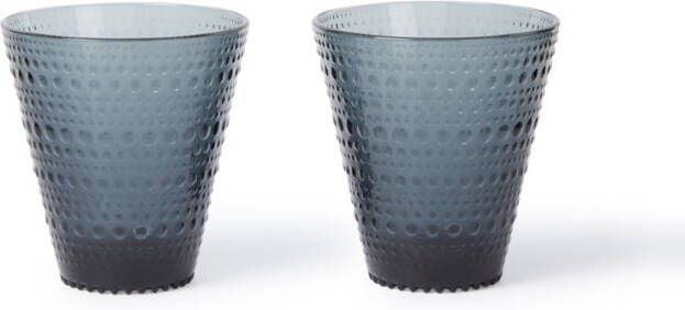 Iittala Kastehelmi Waterglas 0, 30 L Donkergrijs 2 st.