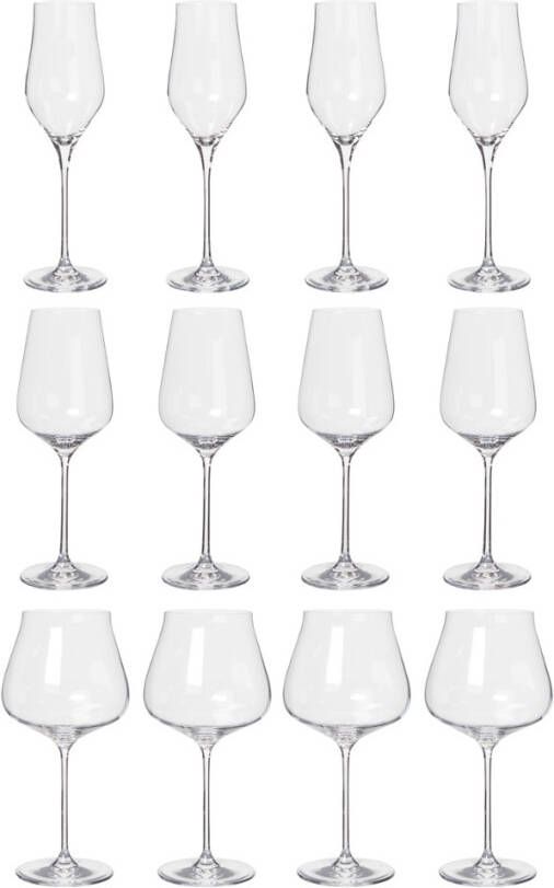 LEONARDO Glazenset BRUNELLI elk 4 champagne -, wittewijn -, rodewijnglazen(set, 12 delig )