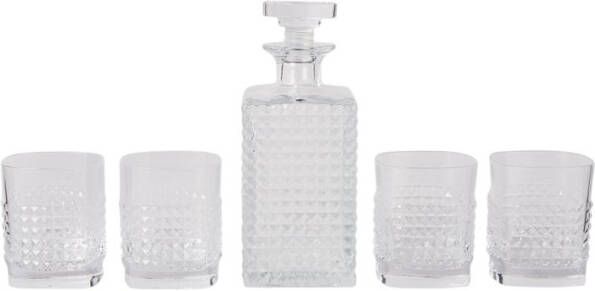 Luigi Bormioli Elixir Whisky Set Met Karaf 75 Cl/25¼ Oz En 4 Whiskyglazen 38 Cl/12¾ Oz