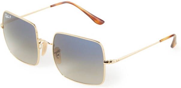Ray-Ban Vierkante 1971 klassieke gepolariseerde zonnebril Ray Ban, Geel, Dames
