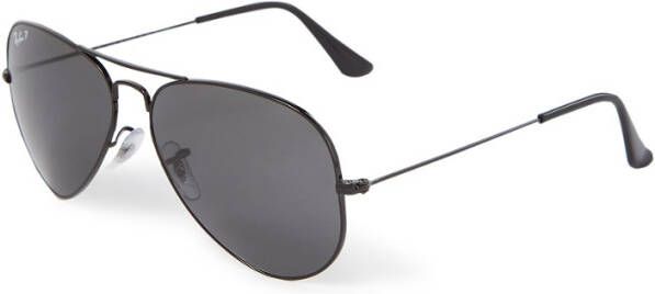 Ray-Ban Aviator Totaal zwarte gepolariseerde zonnebril Ray Ban, Zwart, Dames