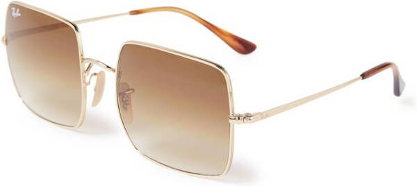 Ray-Ban Vierkante 1971 klassieke gepolariseerde zonnebril Ray Ban, Geel, Dames