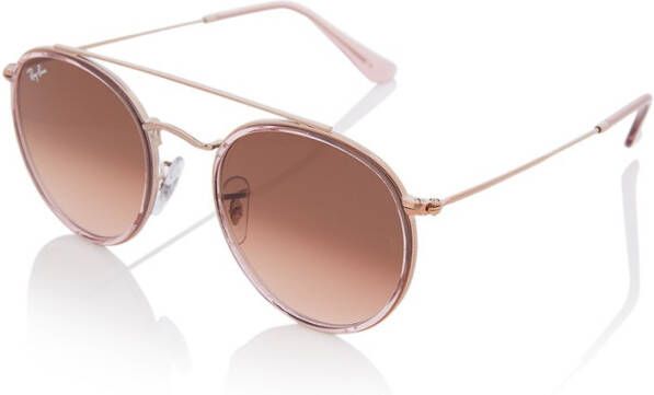 Ray-Ban Round Double Bridge Polarized Sunglasses Ray Ban, Roze, Dames