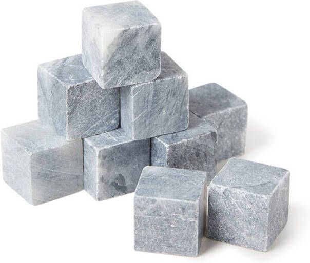 Sagaform Whiskey Stones 9-Pack Middengrijs/Wit