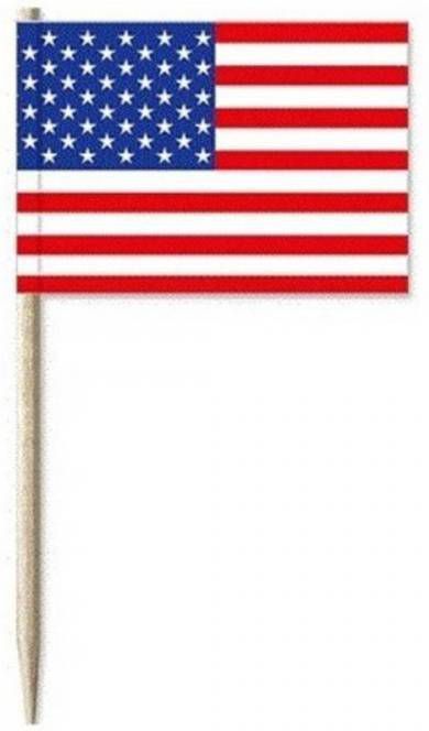 Merkloos 250x Cocktailprikkers Usa Amerika Cocktailprikkers
