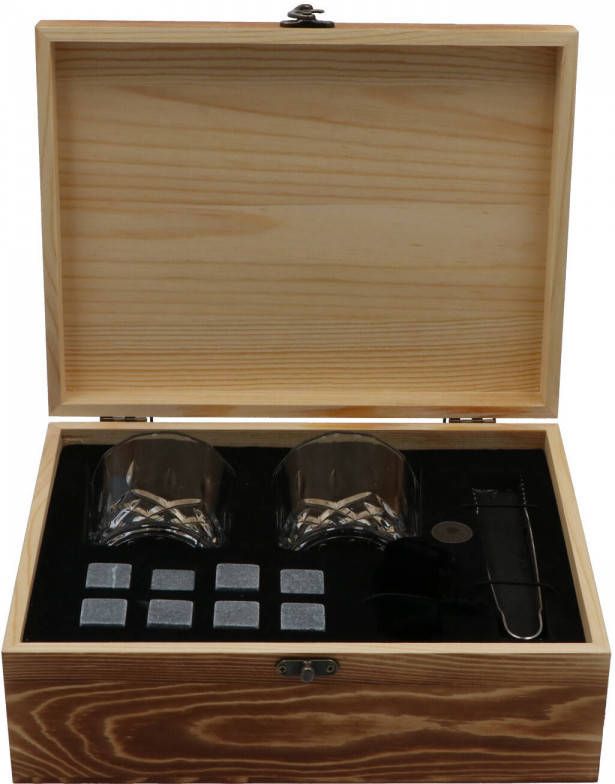 4cookz ® Whiskey Geschenkset 2 Glazen En Whiskey Stenen