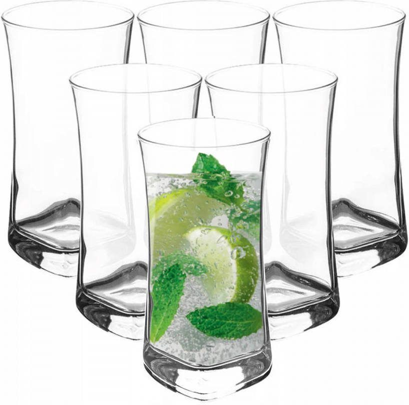 Altom Design Luxe Longdrinkglazen Waterglazen Longdrinkglas Vaatwasserbestendig Longdrinkglazen 6 Stuks 360ml Hoge Kwaliteit