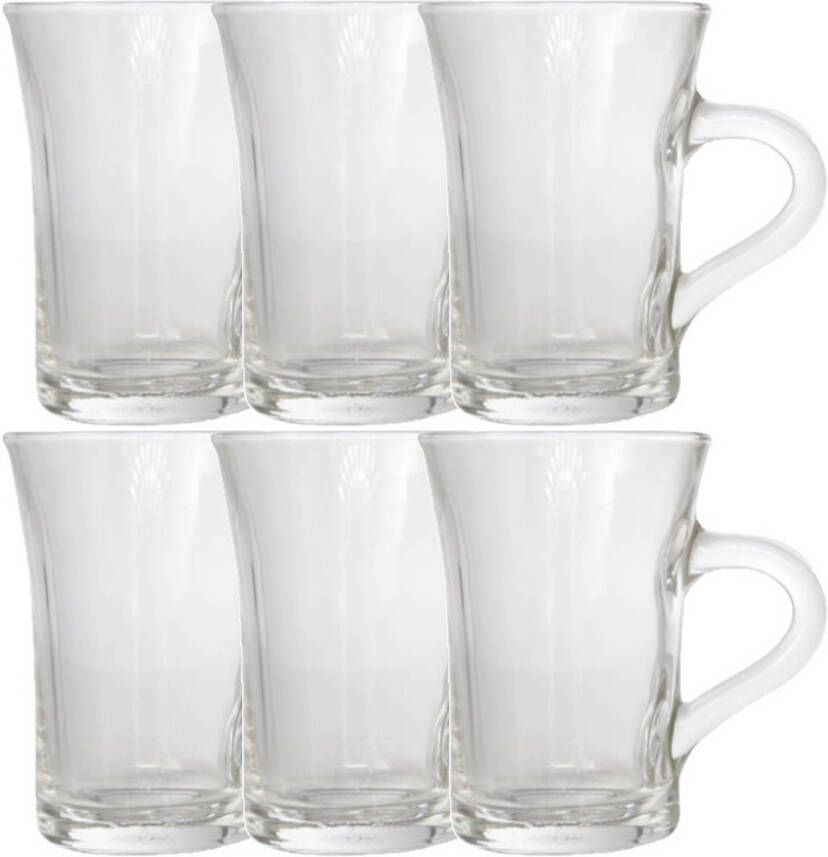 Arcoroc Set Van 6x Stuks Theeglazen 230 Ml Van Glas Koffie En Theeglazen