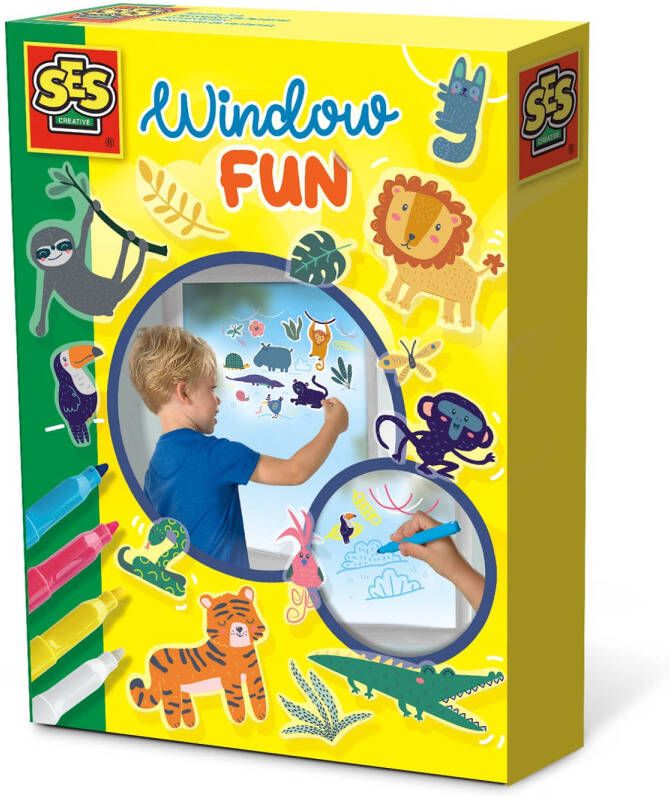 Azuritoys Ses Creative Window Fun Jungle 20 X 15 Cm