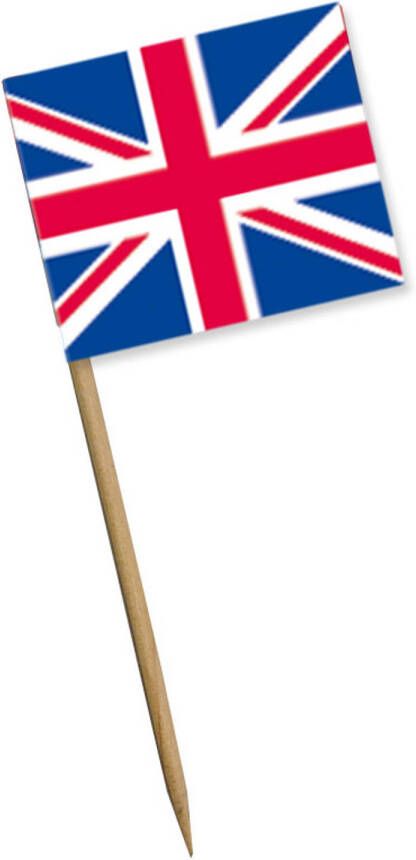 Bellatio Decorations 100x Stuks Engeland Prikkers 10 Cm Cocktailprikkers