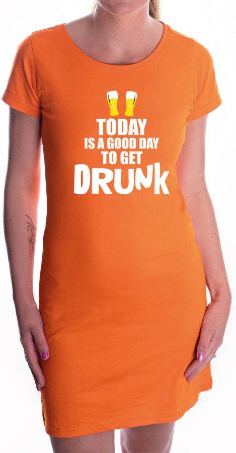 Bellatio Decorations Koningsdag Jurkje Good Day To Get Drunk Oranje Voor Dames M Feestjurkjes