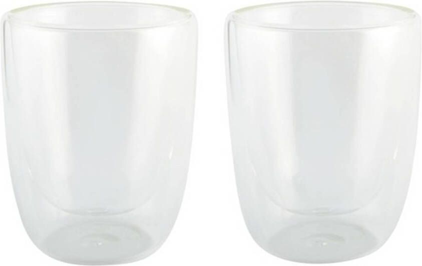 Bellatio Design 2x Luxe Dubbelwandige Theeglazen 300ml Koffie En Theeglazen