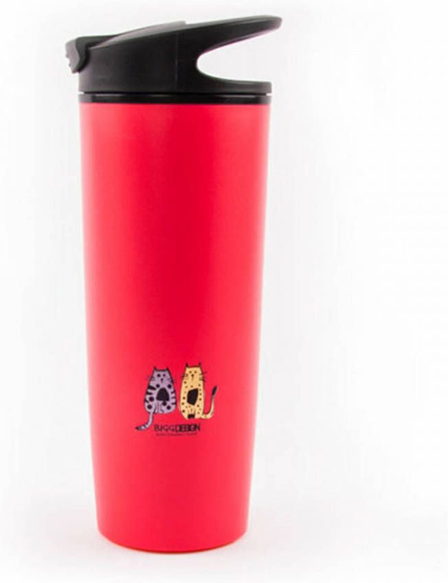 BiggDesign Cats Mok Koffiemok Waterfles 540 Ml Rood