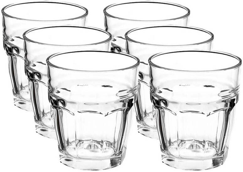 Bormioli Rocco 12x Drinkglazen/waterglazen Transparant 270 Ml Rock Bar Drinkglazen