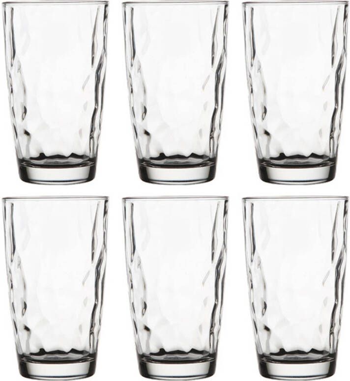 Bormioli Rocco 12x Stuks Tumbler Waterglazen/sapglazen Diamond Dof 470 Ml Drinkglazen