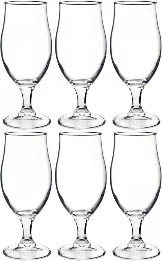 Bormioli Rocco 6x Stuks Luxe Bierglazen Voor Speciaalbier 375 Ml Bierglazen