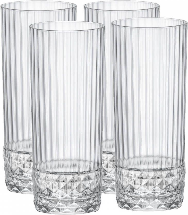 Bormioli Rocco 8x Stuks Longdrink Glazen/waterglazen 400 Ml Longdrinkglazen