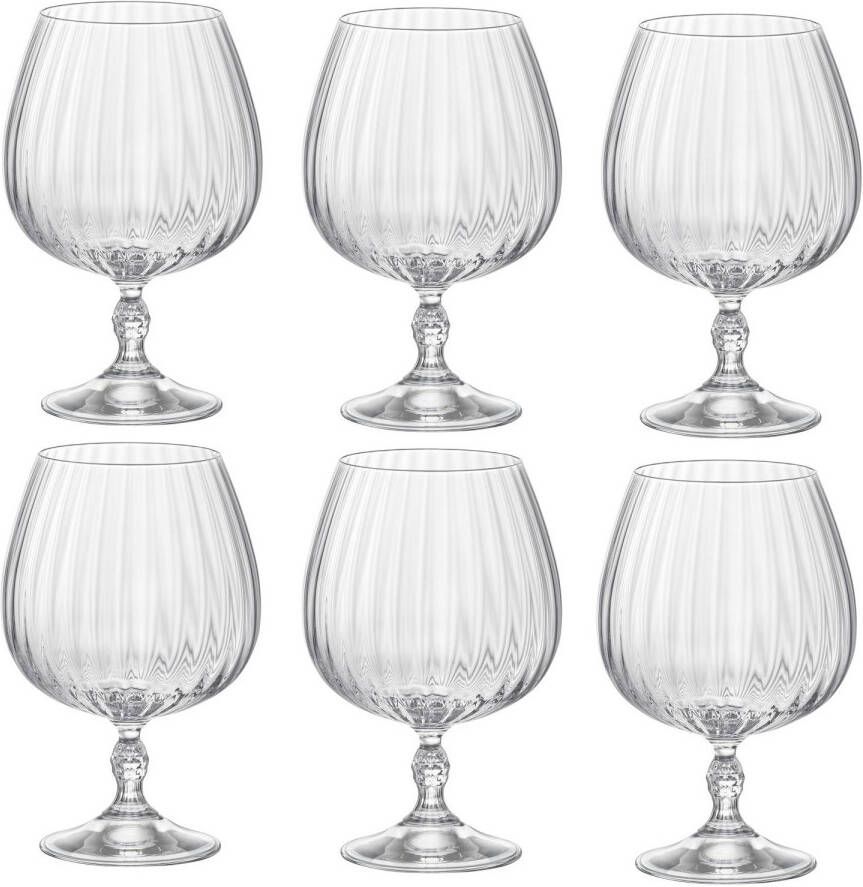 Bormioli Rocco Cognac Glazen America 20&apos, s 650 Ml 6 Stuks
