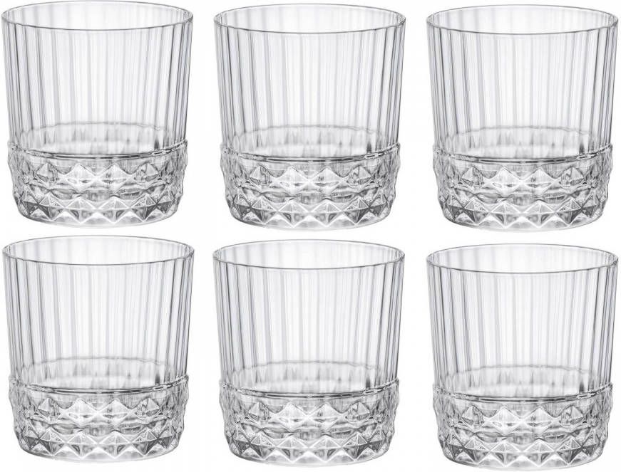 Bormioli Rocco Cocktailglazen/Whiskey Glazen/Waterglazen America 20&apos, s 380 Ml 6 Stuks