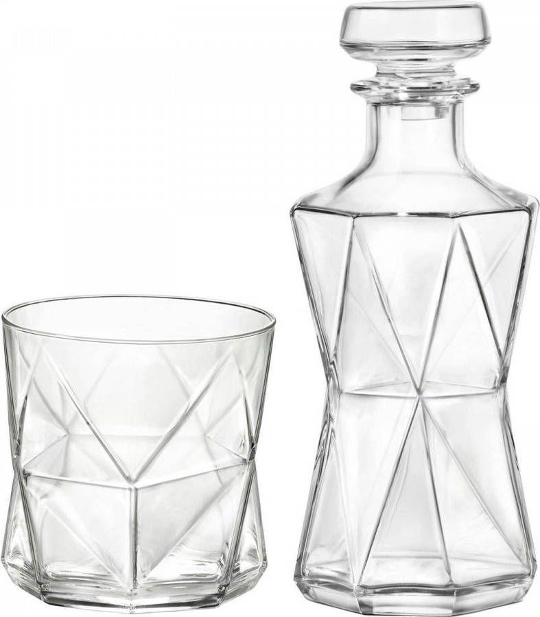 Bormioli Rocco Cassiopea 1825 Whisky Set 1 Karaf + 6 Glazen