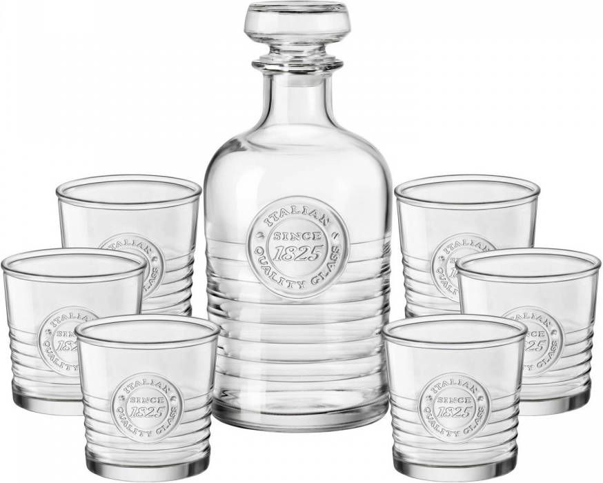 Bormioli Rocco Officina 1825 Whiskey Set 1 Karaf + 6 Glazen online kopen