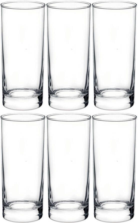 Bormioli Rocco Set Van 6x Stuks Waterglazen/longdrinkglazen Transparant 280 Ml Longdrinkglazen