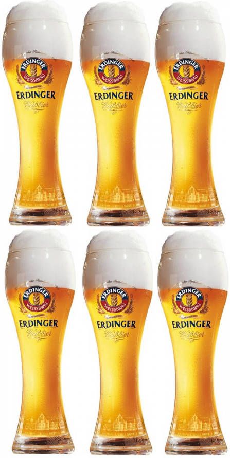 Cookinglife Erdinger Bierglazen Weizen 500 Ml 6 Stuks