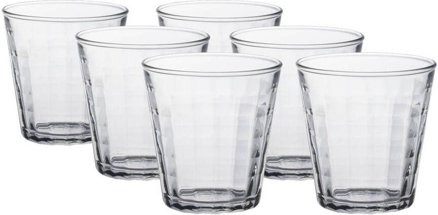 Duralex 12x Drinkglazen/waterglazen Transparant 220 Ml Prisme Drinkglazen