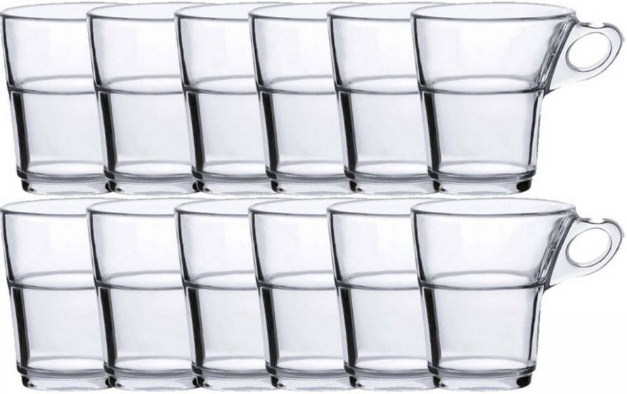 Duralex 12x Koffie/espresso Glazen Transparant 90 Ml Caprice Koffie En Theeglazen