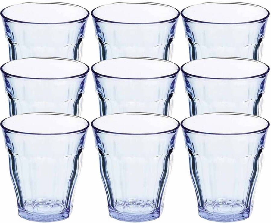 Duralex 18x Drinkglazen/waterglazen Blauw 310 Ml Picardie Drinkglazen