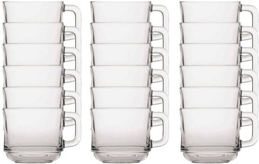 Duralex 18x Theeglazen/koffieglazen Transparant 220 Ml Lys Koffie En Theeglazen