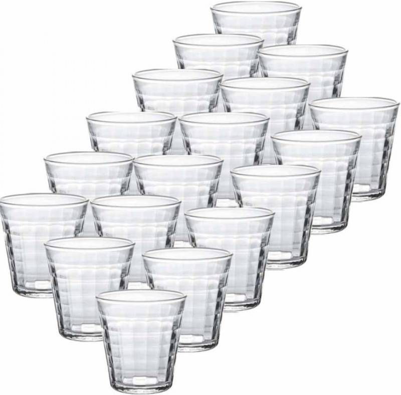 Duralex 24x Koffie/espresso Glazen Transparant 170 Ml Prisme Koffie En Theeglazen