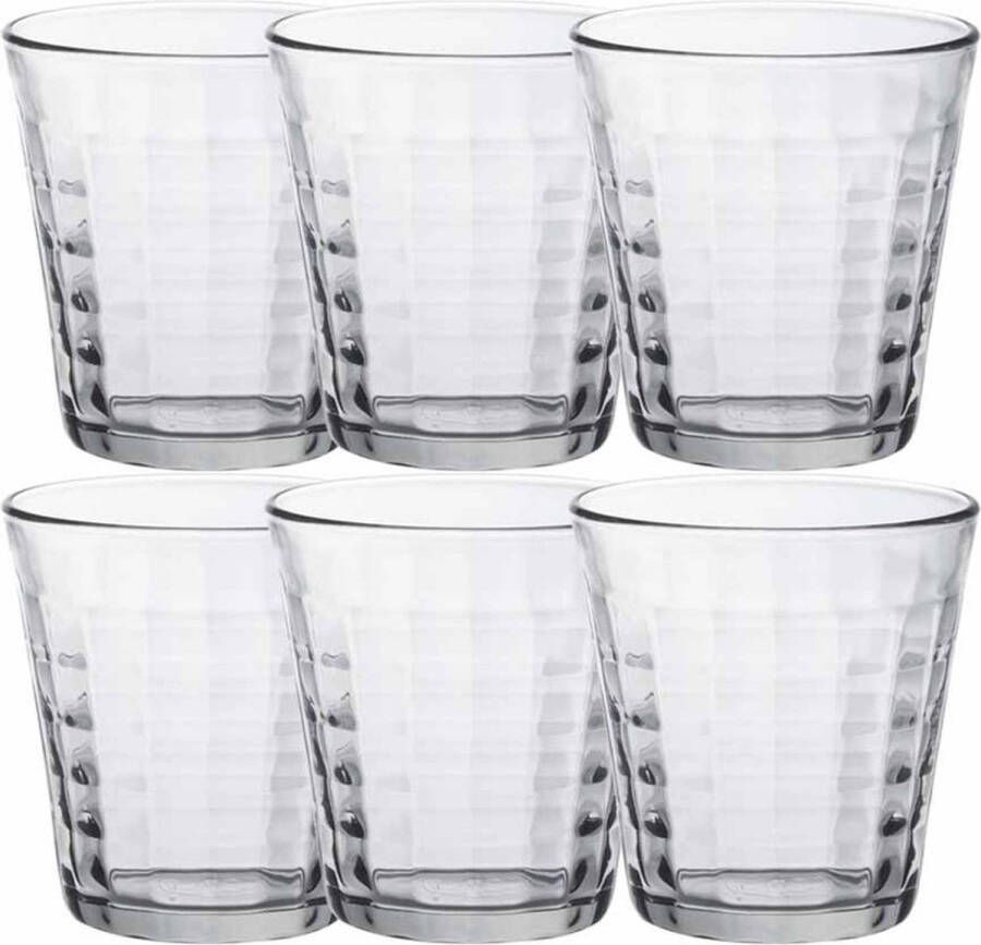 Duralex 6x Drinkglazen/waterglazen Transparant 275 Ml Prisme Drinkglazen