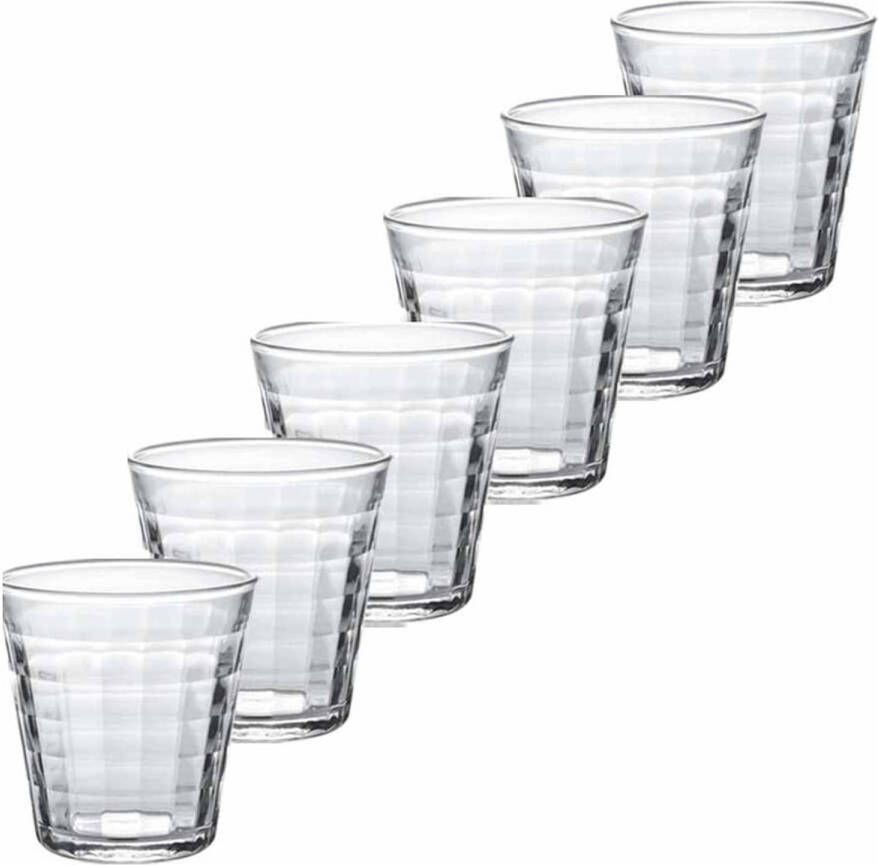 Duralex 6x Koffie/espresso Glazen Transparant 170 Ml Prisme Koffie En Theeglazen