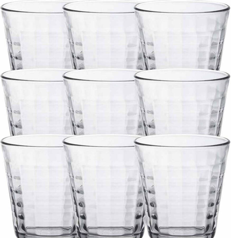 Duralex Set Van 24 Drinkglazen/waterglazen Transparant 170/275 Ml Prisme Drinkglazen