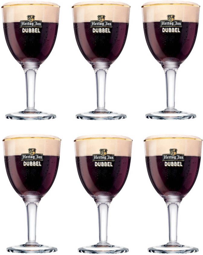 Esschert Design Hertog Jan Dubbel Bierglazen 255 Ml 6 Stuks