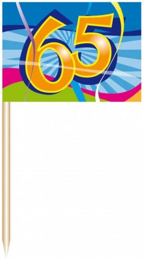 Folat Cocktail Prikkers 65 Jaar 100 Stuks