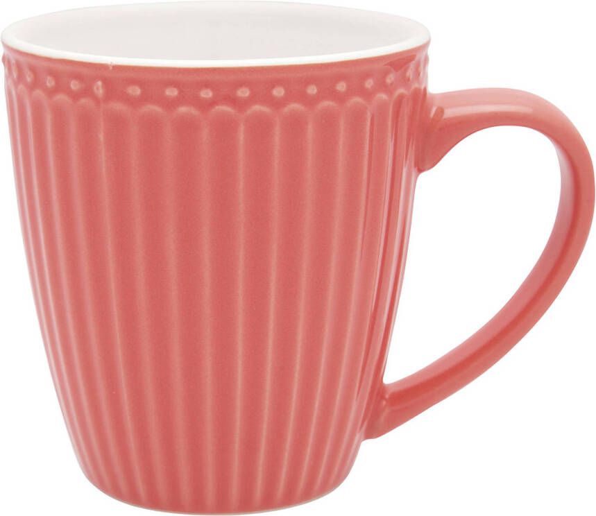 GreenGate Koffiemok Alice Coral 300 Ml H 10 Cm Koraal Gekleurd