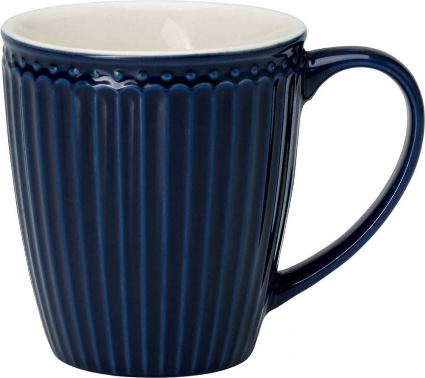 GreenGate Koffiemok Alice Donkerblauw 300 Ml H 10 Cm Ø 9.4 Cm
