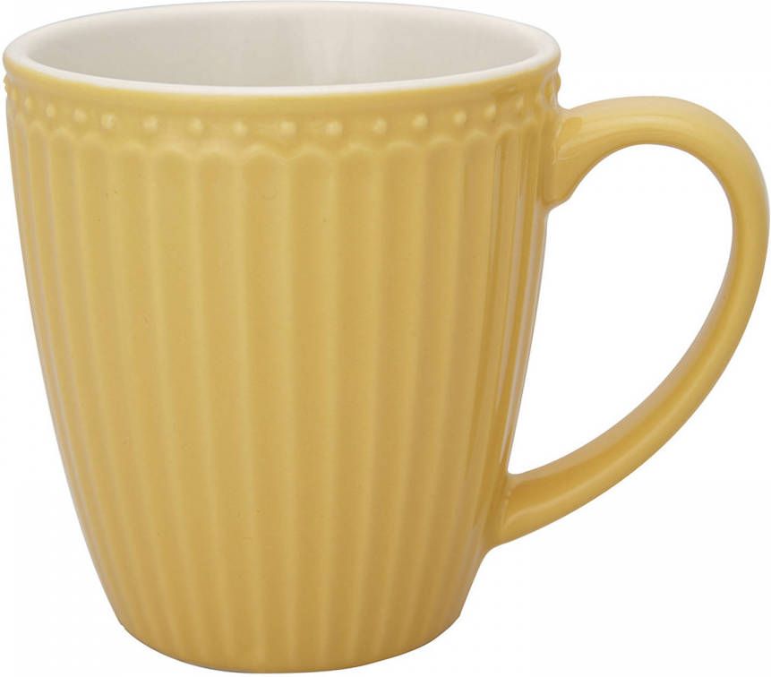 GreenGate Koffiemok Alice Honey Mosterd 300 Ml Ø 9.5 Cm