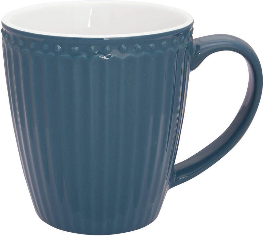 GreenGate Koffiemok Alice Nordic Ocean Blauw 300 Ml H 10 Cm Ø 9.5 Cm