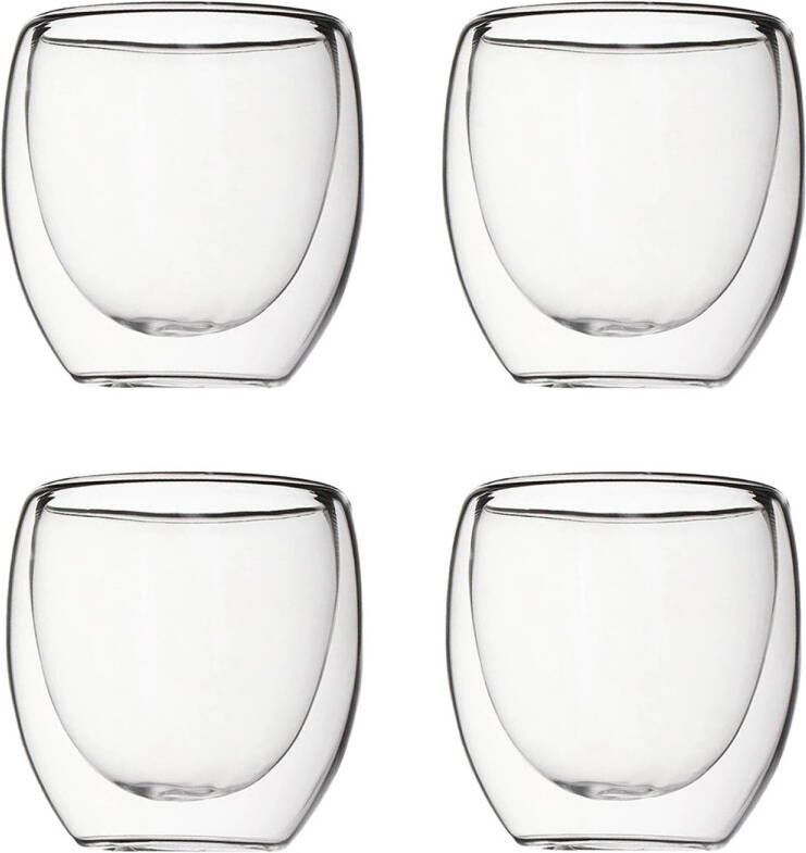 Krumble Espresso glas dubbelwandig set van 4