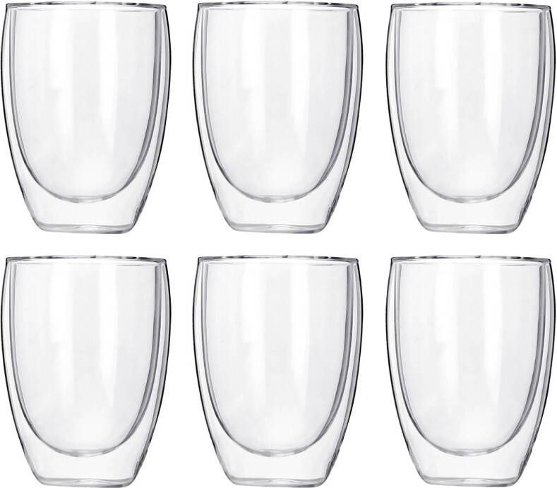 Krumble Koffie glas dubbelwandig 300ml set van 6