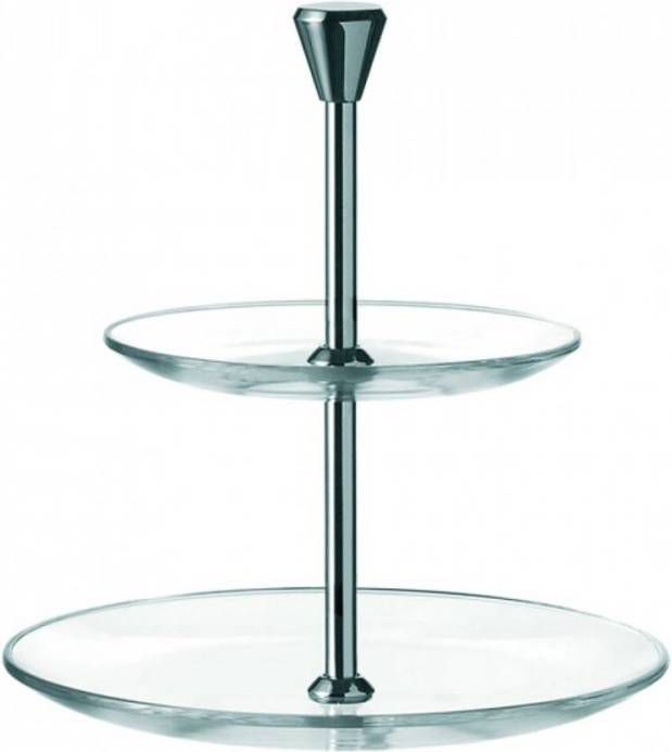 Leonardo Dinner Etagère glas 2 laags 22, 5 cm