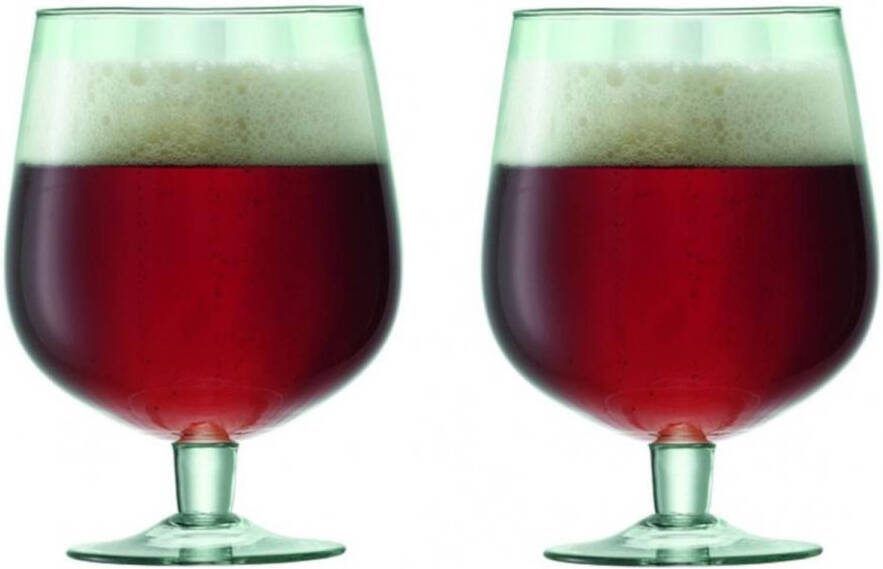 L.S.A. Bierglazen Mia 750 Ml 10, 8 X 15 Cm Gerecycled Glas Groen