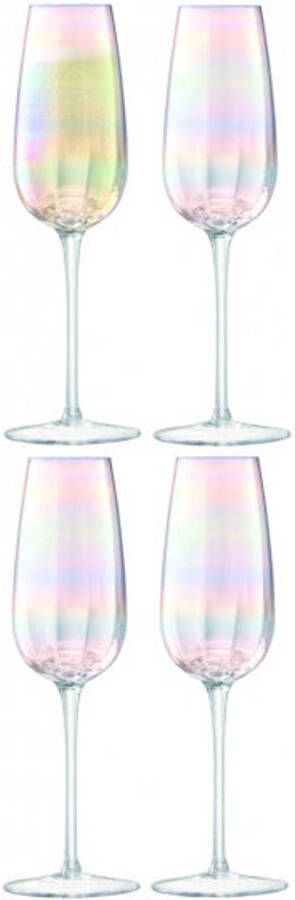 L.S.A. Champagneglazen Pearl 250 Ml Transparant 4 Stuks